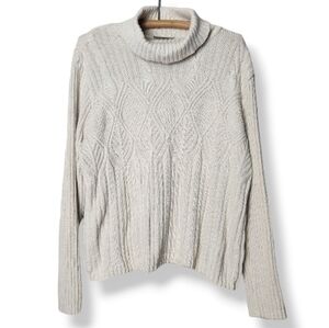 Vintage Special Request by Parkhurst Knit Cable Knit Turtleneck Sweater